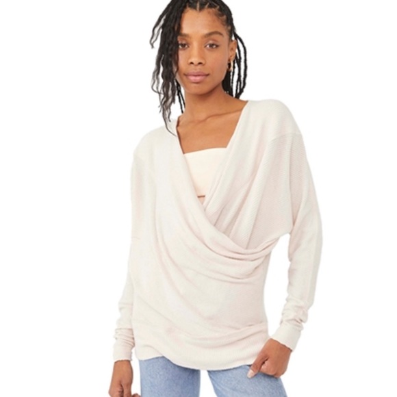 Free People Cozy WithYou Pullover in Champagne Toast Size Medium - Picture 3 of 9